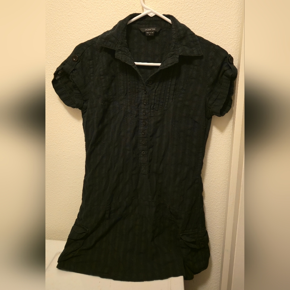 Tunic With Buttons Pockets And Belt Loops